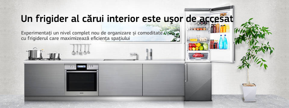 Un frigider al carui interior este usor de accesat Experimentati un nivel complet nou de organizare si comoditate cu frigiderul care maximizeaza eficienta spatiului