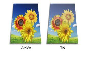Afisaj cu LED AMVA pentru imagini vii, extralate si contrast foarte ridicat