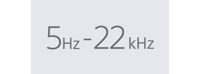 Gama de frecvente de 5 Hz - 22 kHz