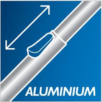 Curatare confortabila gratie tubului din aluminiu foarte usor