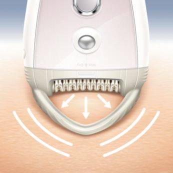 Dispozitivul de intindere a pielii tine pielea ferma in timpul epilarii