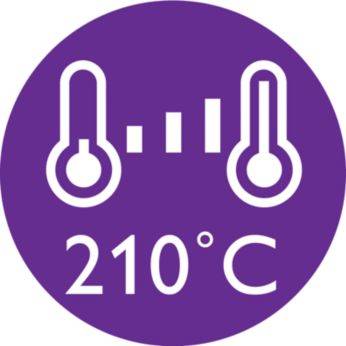Temperatura profesionala de 210°C pentru rezultate perfecte ca la coafor