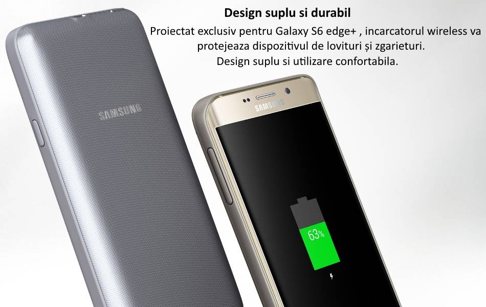 Capac spate cu acumulator 3400 mAh si incarcare wireless pentru Samsung Galaxy S6 Edge+ (G928) 1