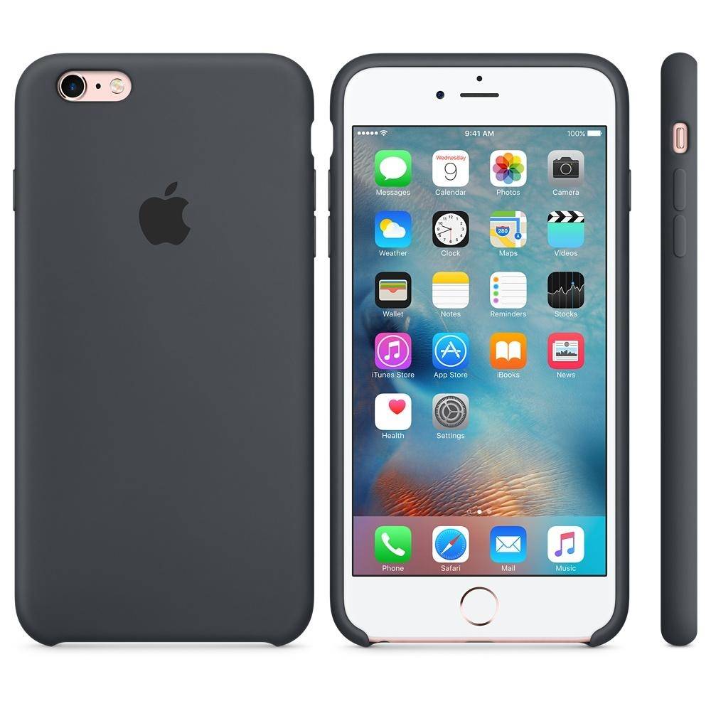 Capac protectie spate Apple Silicone Case Charcoal Gray pentru iPhone 6s Plus, MKXJ2ZM A
