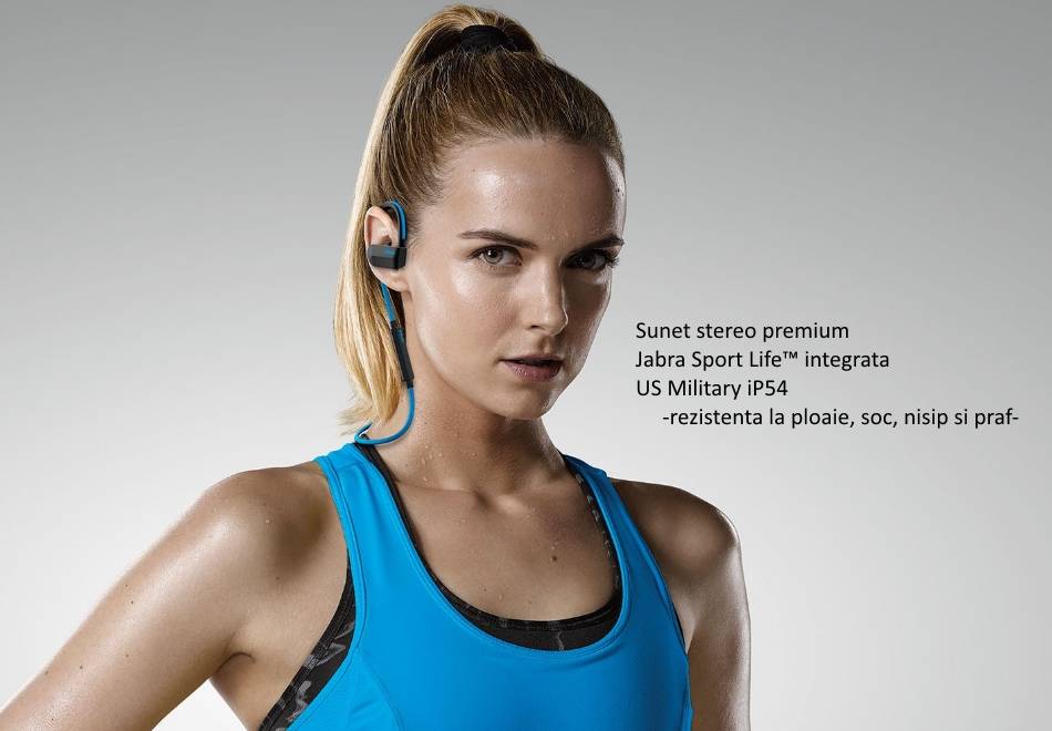 Casti Bluetooth Stereo Jabra Sport Pace Wireless, Albastru.