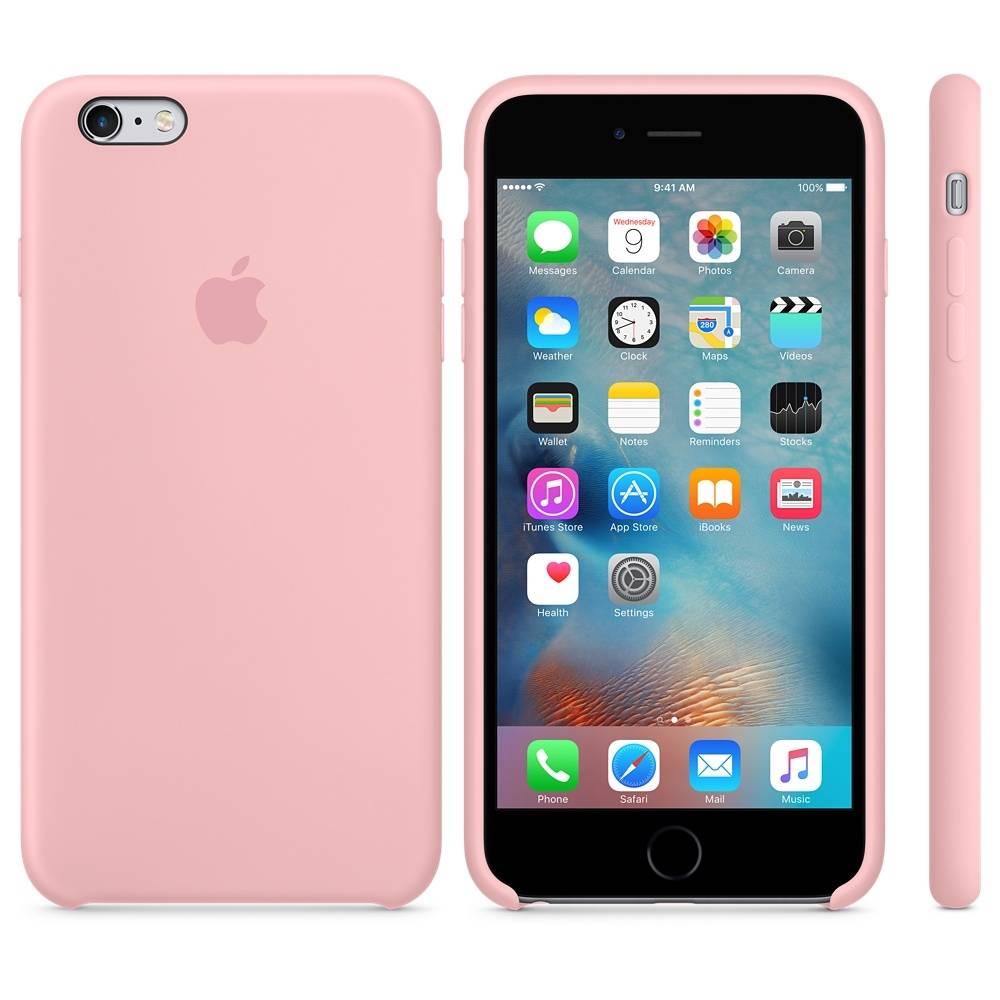 Capac protectie spate Apple Silicone Case Pink pentru iPhone 6s Plus, MLCY2ZM A