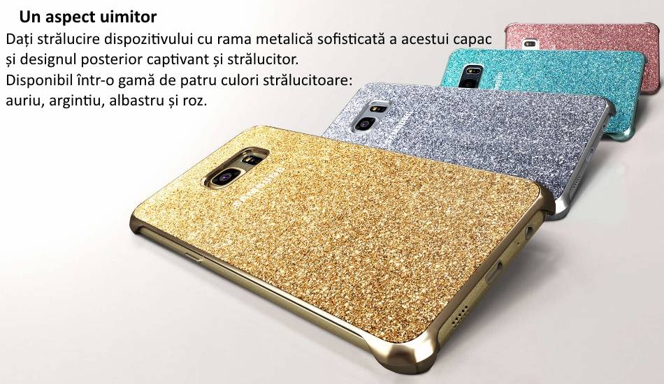 Capac protectie Glitter Cover pentru Samsung Galaxy S6 Edge+ (G928)