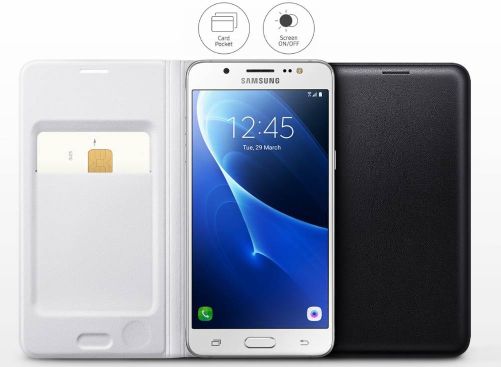 Husa Flip Wallet pentru Samsung Galaxy J5 2016 (J510), EF-WJ510PB Black 3