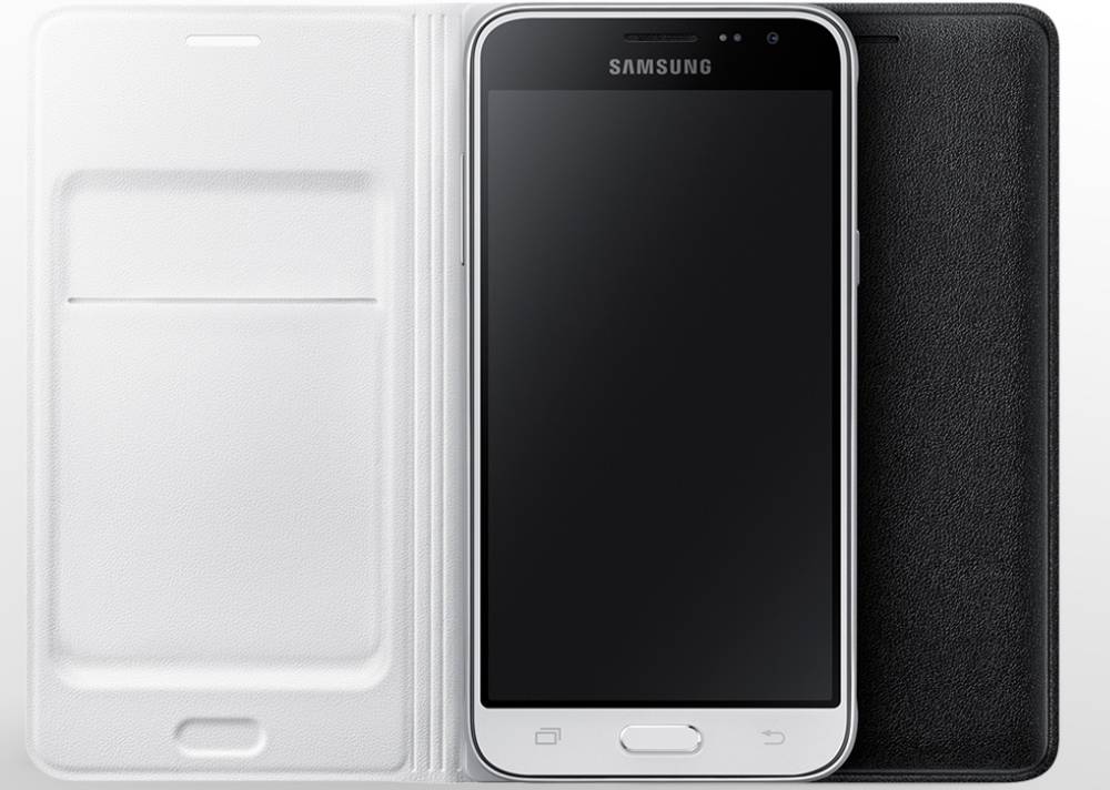 Husa Flip Wallet pentru Samsung Galaxy J1 2016 (J120), EF-WJ120PB Black 3