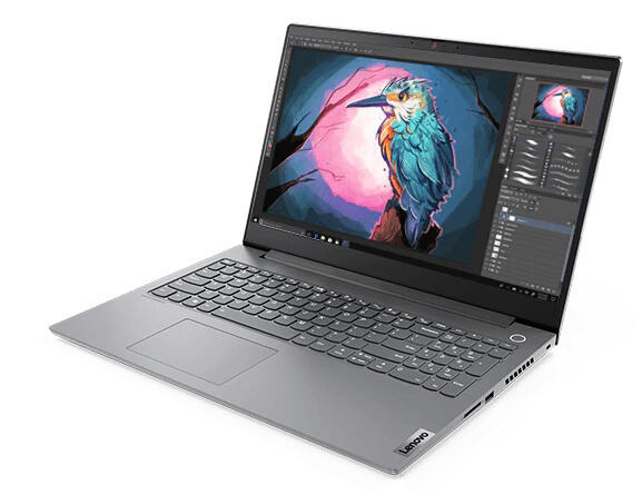 Lenovo ThinkBook 15p laptop front-right angle