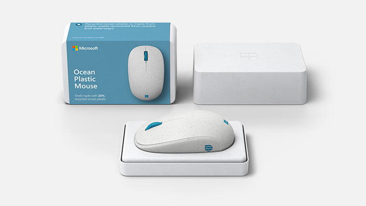 Un ambalaj pentru Microsoft Ocean Plastic Mouse