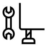 2 picioruşe reglabile pe înălţime