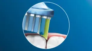 Up to 10 x more plaque removal than a manual toothbrush
